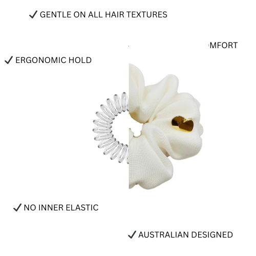 Ivory Pure Silk Scrunchie