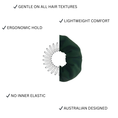 School Scrunchie – Dark Green