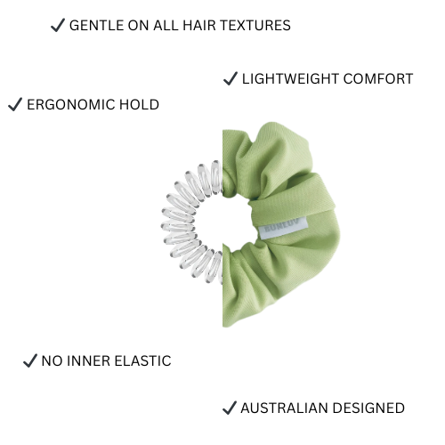 School Scrunchie – Light Green