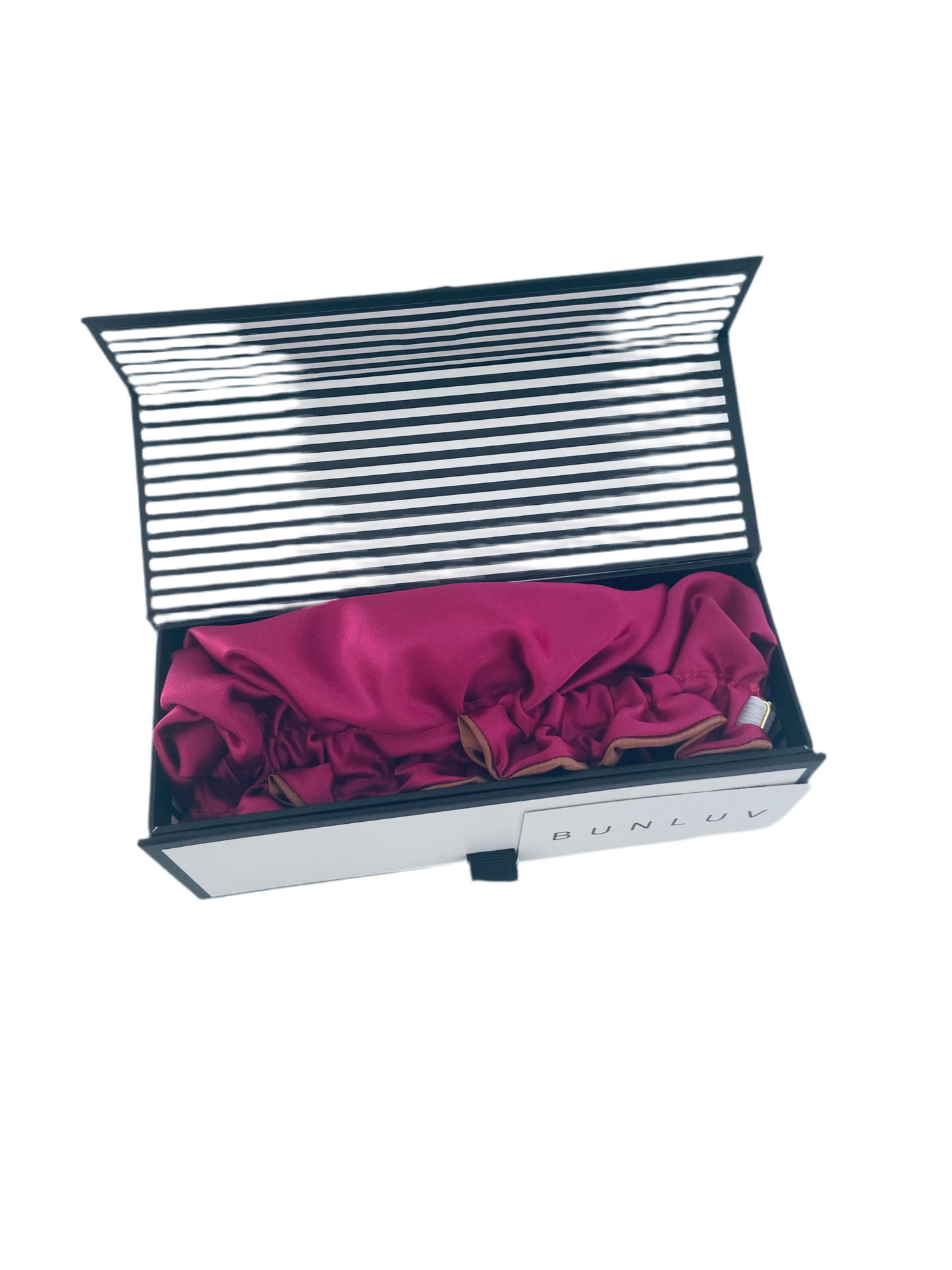 OVERSIZED HAIR BONNET ADJUSTABLE SATIN - PINK & CHOCOLATE BROWN