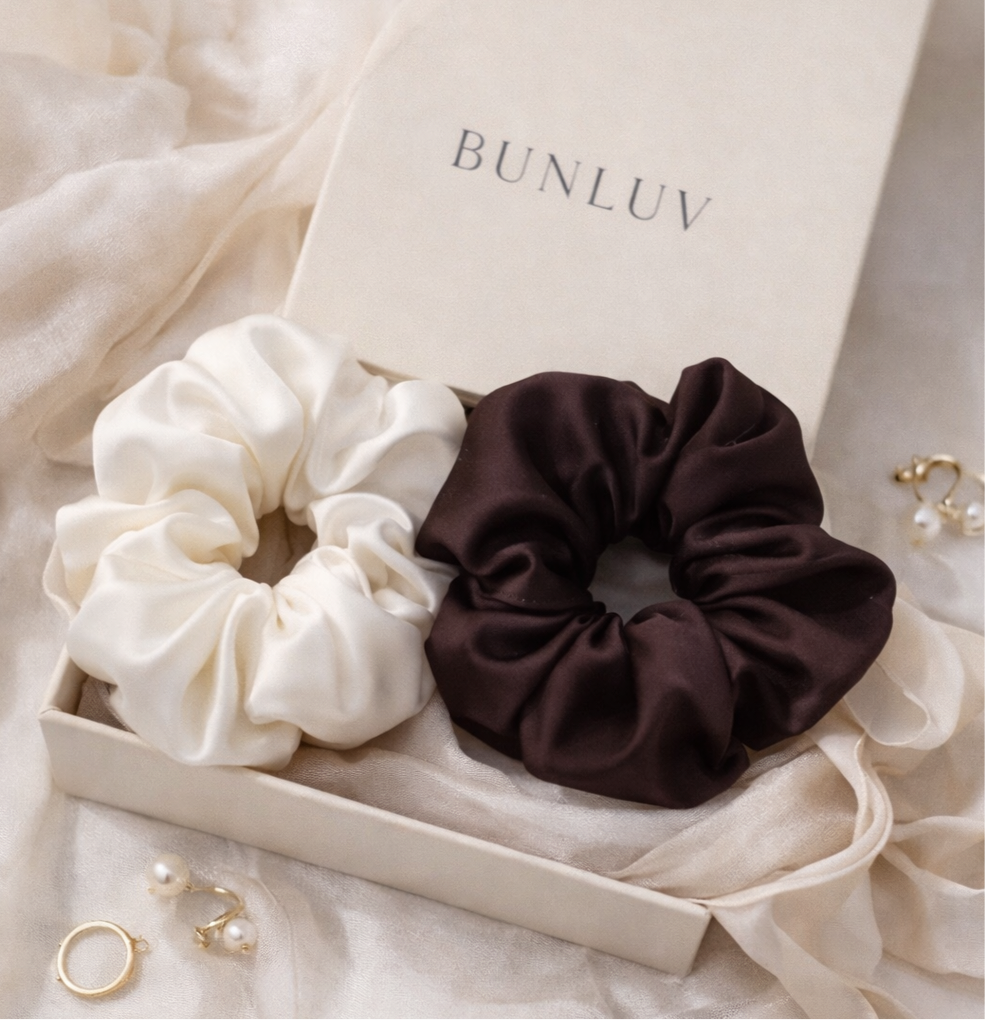 Satin Scrunchie – White