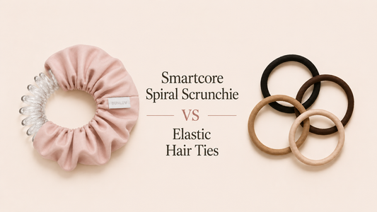 Smartcore spiral scrunchies vs elastic hair ties comparison guide