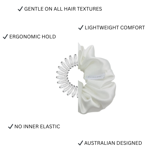 Satin Scrunchie – White