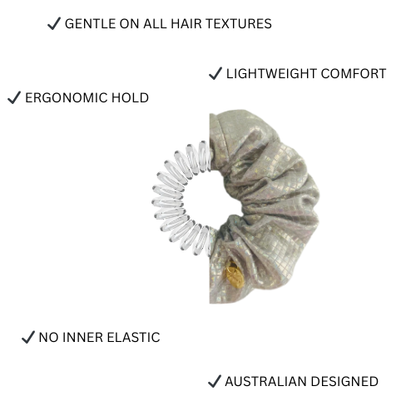 Active Scrunchie – Silver Sparkle