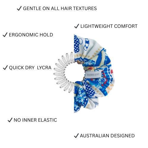 Swim Scrunchie – Mediterranean Blue