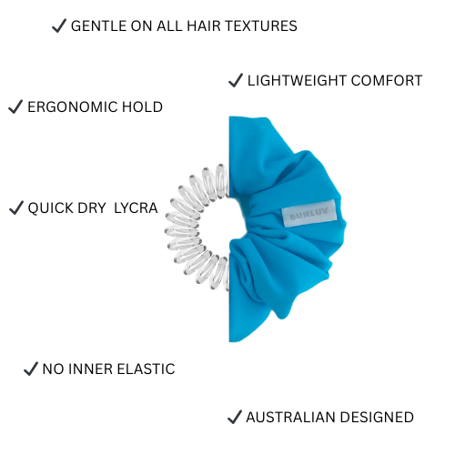 Swim Scrunchie – Light Blue