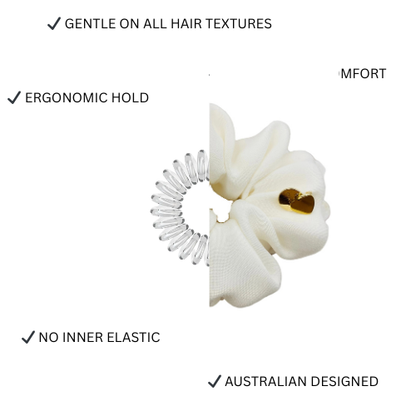 Ivory Pure Silk Scrunchie