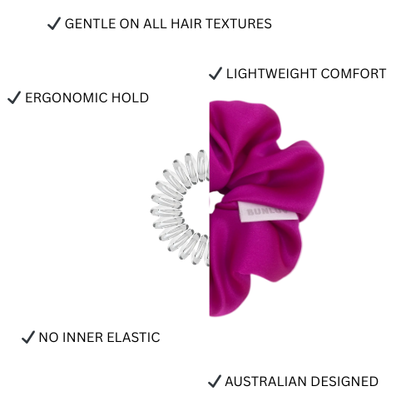 Mulberry Silk Scrunchie – Hot Pink