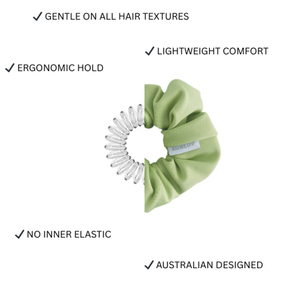School Scrunchie – Light Green