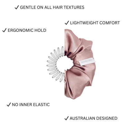 Satin Scrunchie – Rose Beige