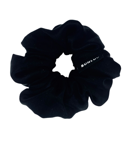 Black Mulberry Silk Scrunchie