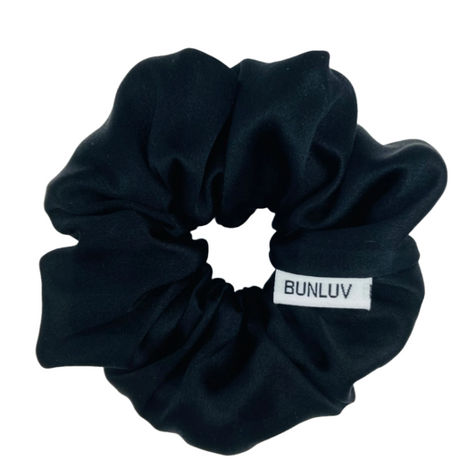 Premium Satin Black Scrunchie