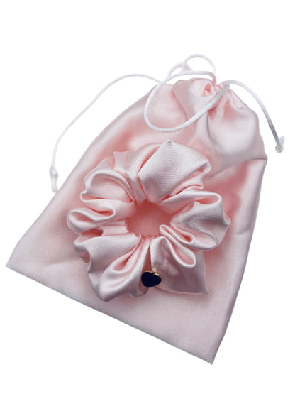 Premium Satin Pink Scrunchie