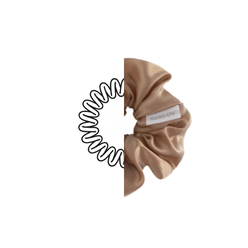 Nude Mulberry Silk Scrunchie