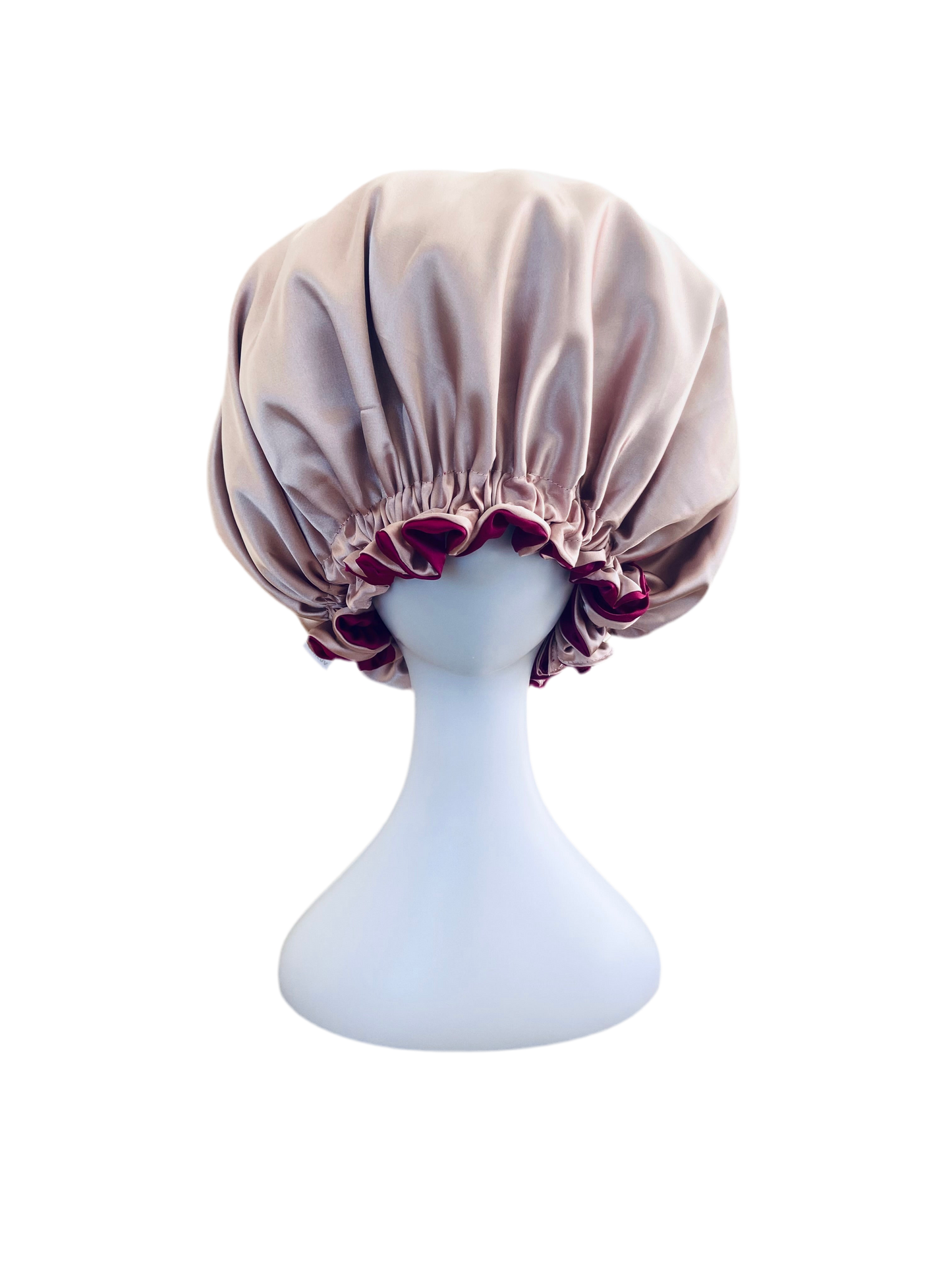 OVERSIZED HAIR BONNET ADJUSTABLE SATIN - PINK & HOT PINK