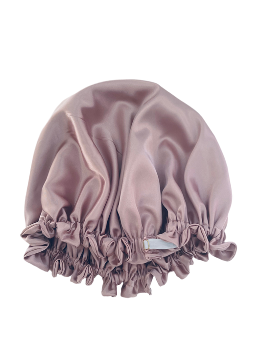 OVERSIZED HAIR BONNET ADJUSTABLE SATIN - PINK