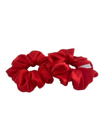 Premium Satin Red Scrunchie