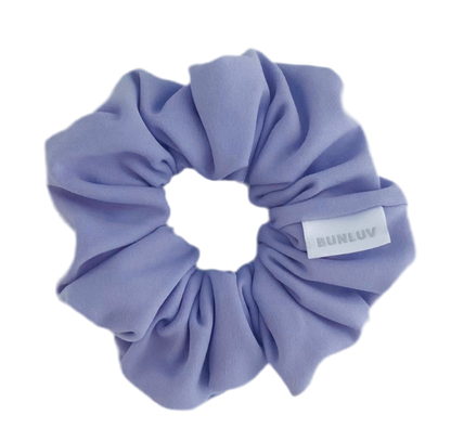 BUNLUV active scrunchie in light purple, suitable for workouts and daily wear