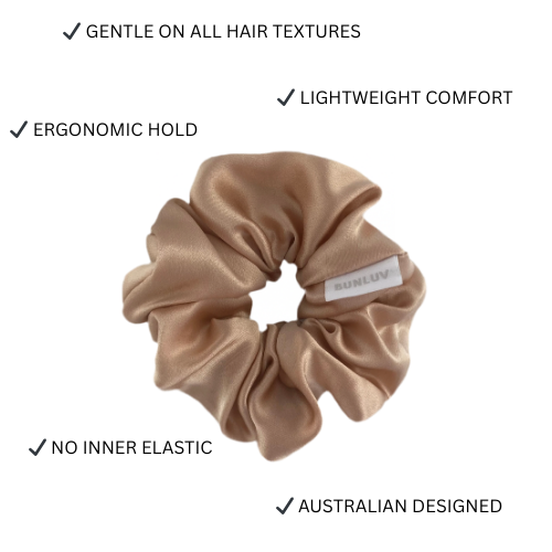 Nude Mulberry Silk Scrunchie