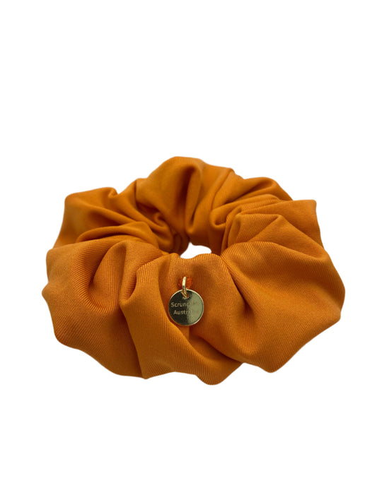No-slip orange hair scrunchie for gym and sports Australia