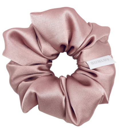 Premium Satin Rose Beige Scrunchie