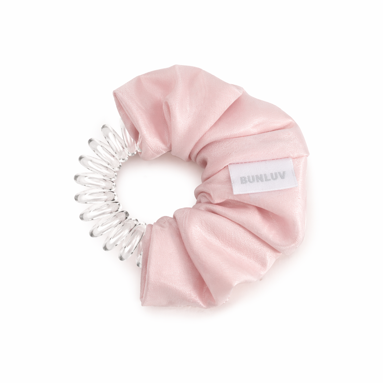 Active Scrunchie Blush Pink Showing Spiral BUNLUV