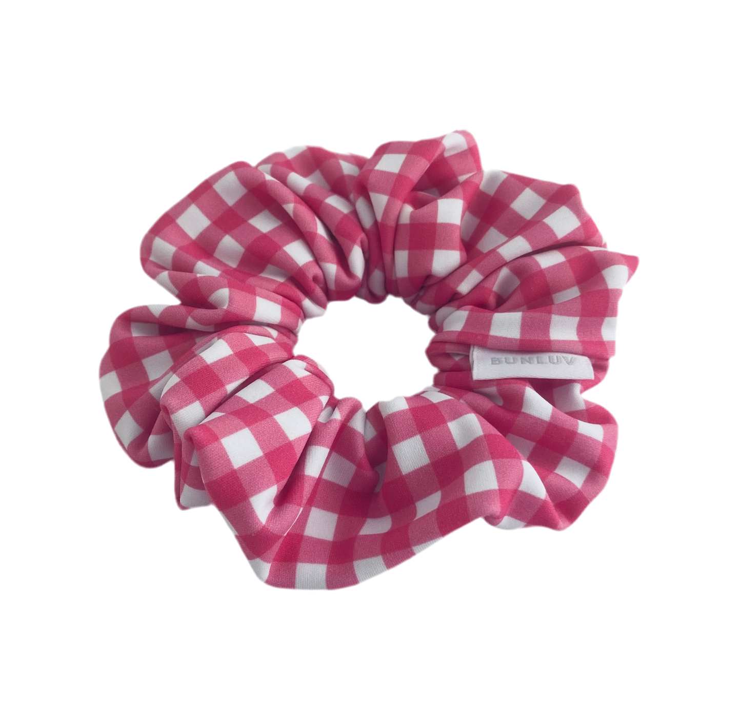Pink Gingham Swim Scrunchie