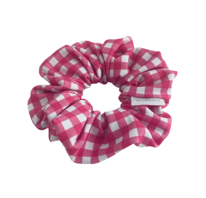 Swim Scrunchie – Pink Gingham