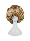 BUNLUV Bonnet Satin Dark Gold on mannequin