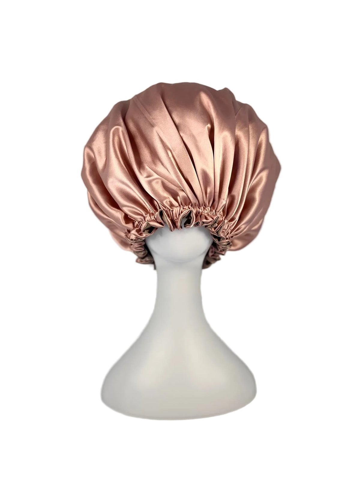 BUNLUV Bonnet Pink & Fog Satin (Pink side showing on mannequin)