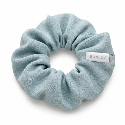 BUNLUV Silk sage spiral scrunchie 