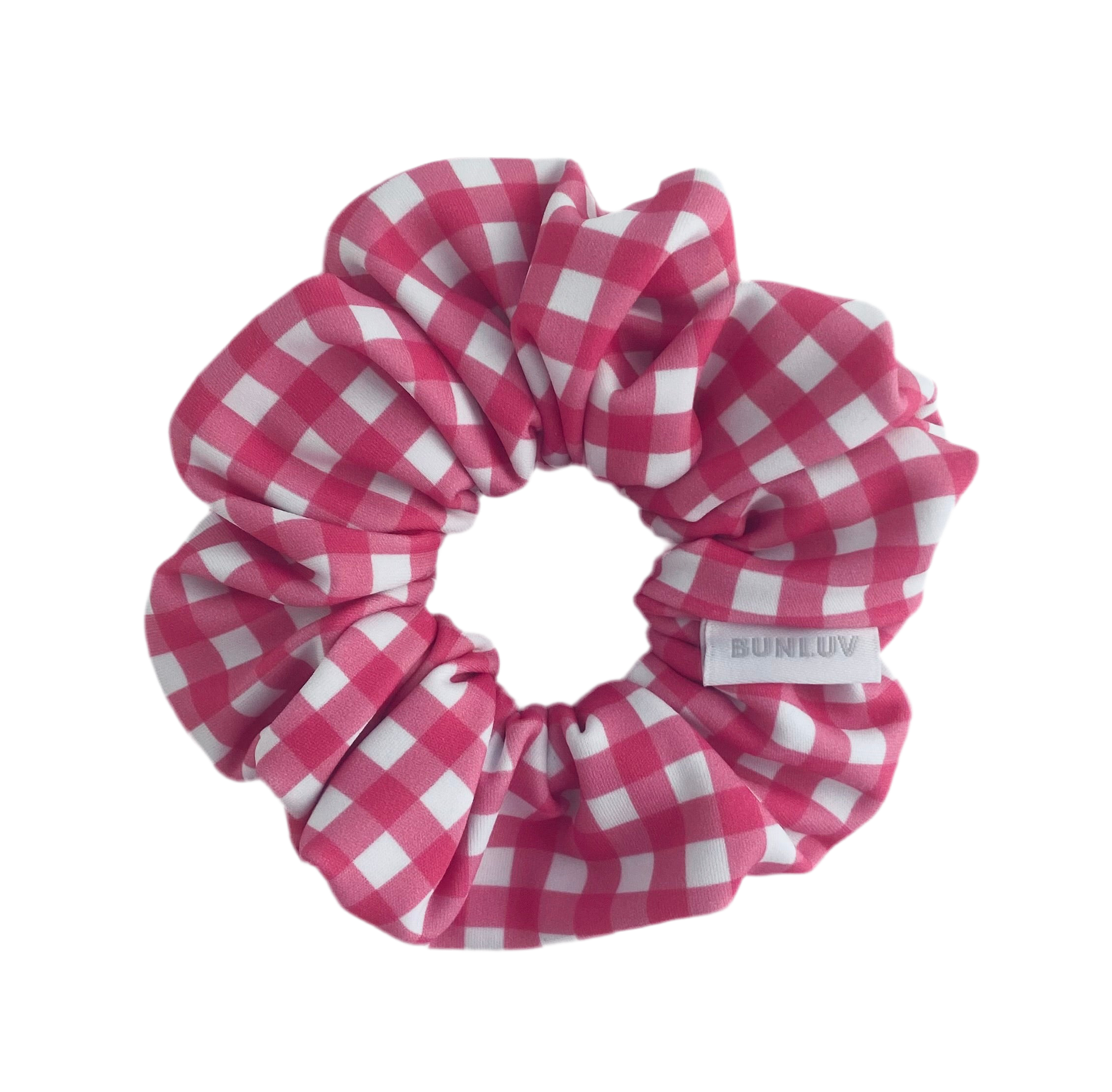 Pink Gingham Swim Scrunchie