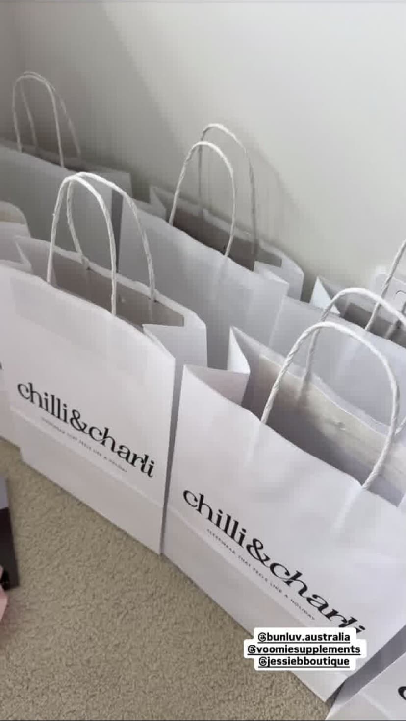Chilli and charli gift bags featuring bunluv