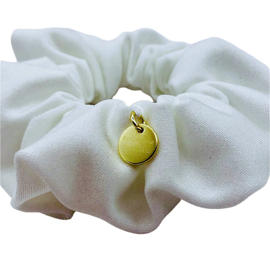 White Swim Scrunchie