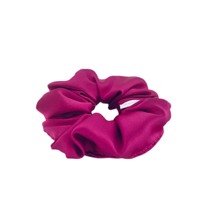 Hot pink SmartCore BUNLUV scrunchie on white background