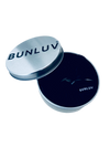 Black mulberry silk scrunchie by BUNLUV in packaging for men
