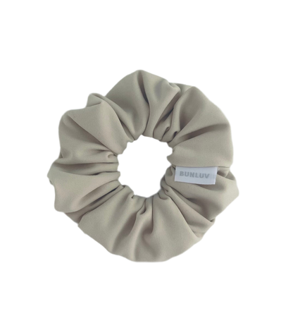 Nude active scrunchie close-up by BUNLUV on white background