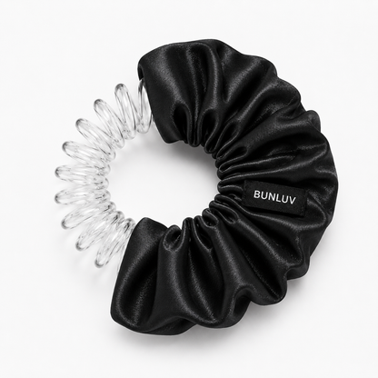 Mulberry Silk Scrunchie Set – Black