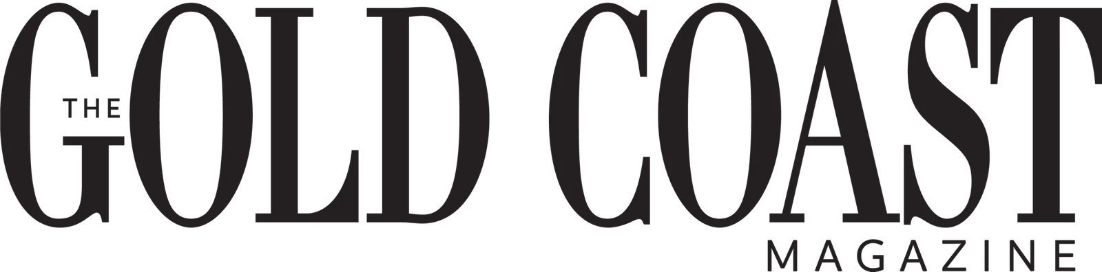 The Gold Coast Magazine logo in black serif text on a white background.