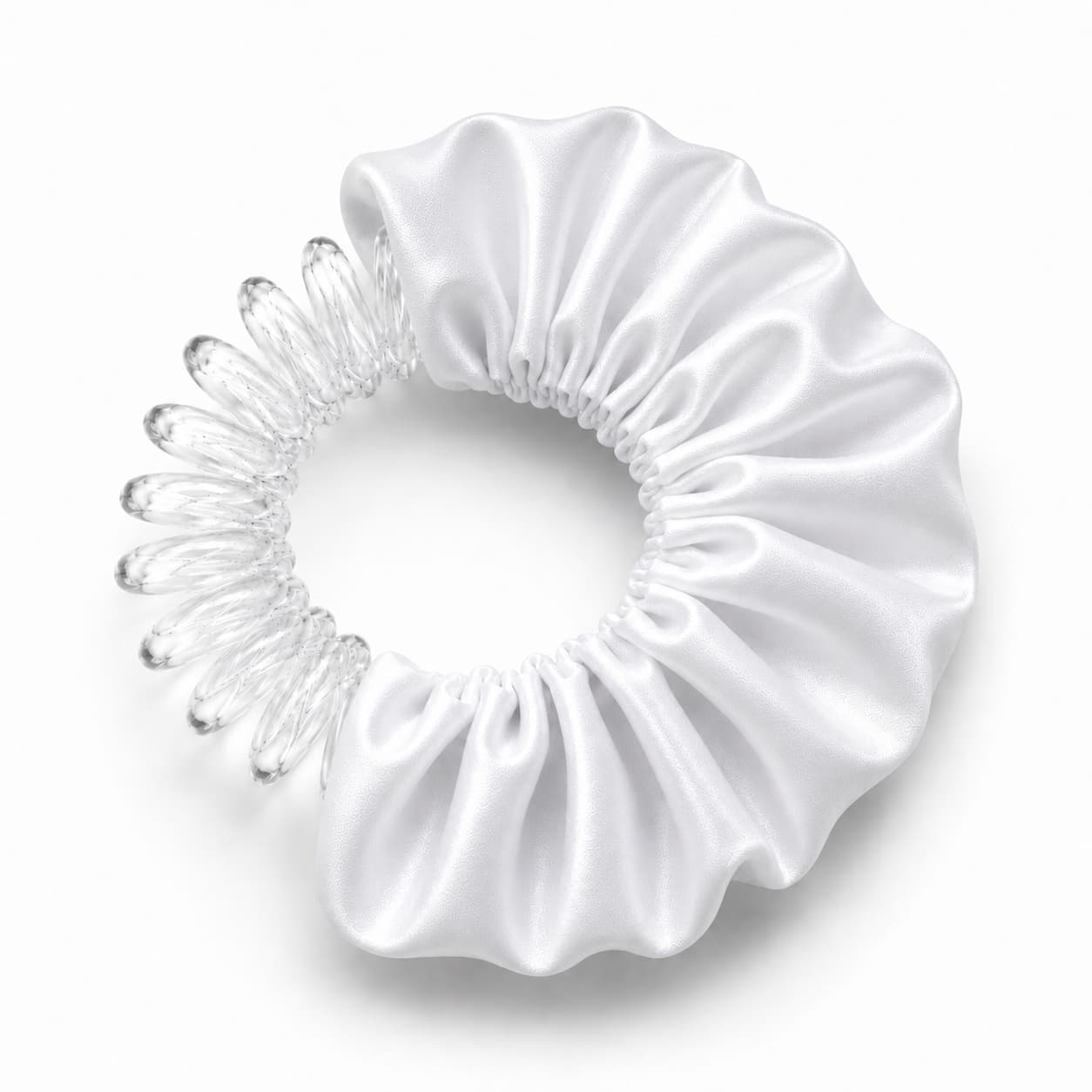 BUNLUV white smartcore swim scrunchie