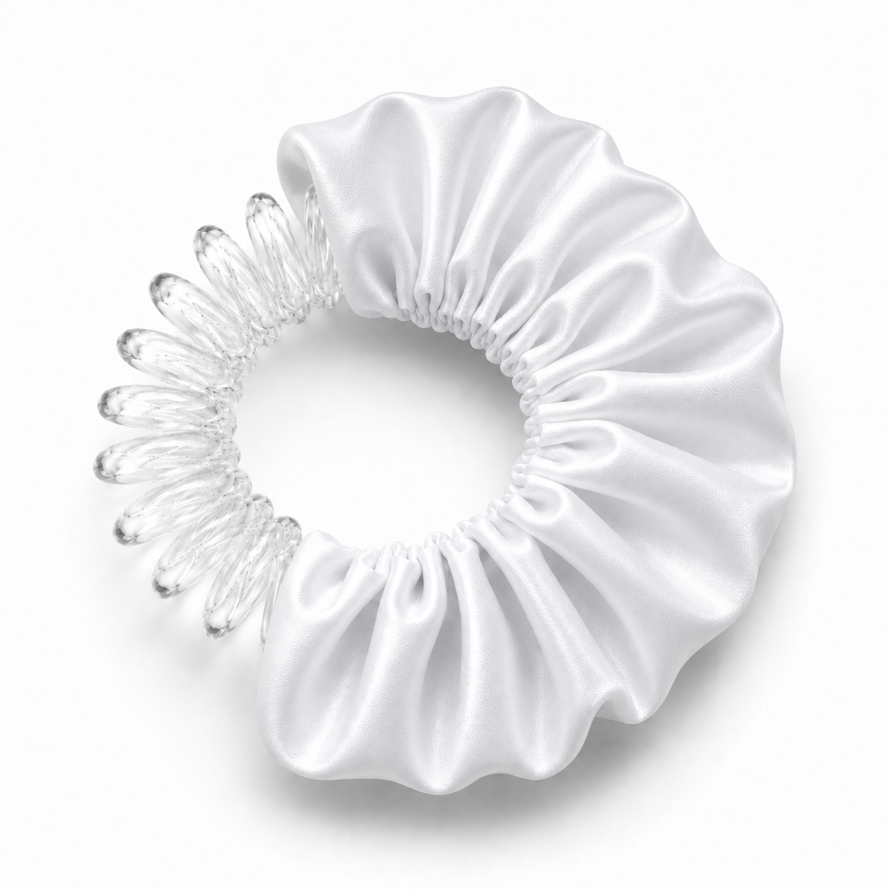 BUNLUV white smartcore swim scrunchie
