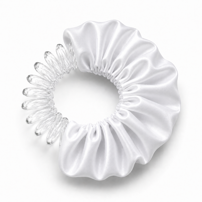BUNLUV white smartcore swim scrunchie