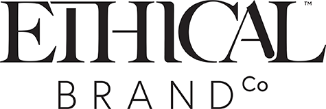Logo of Ethical Brand Co with a black text on a white background